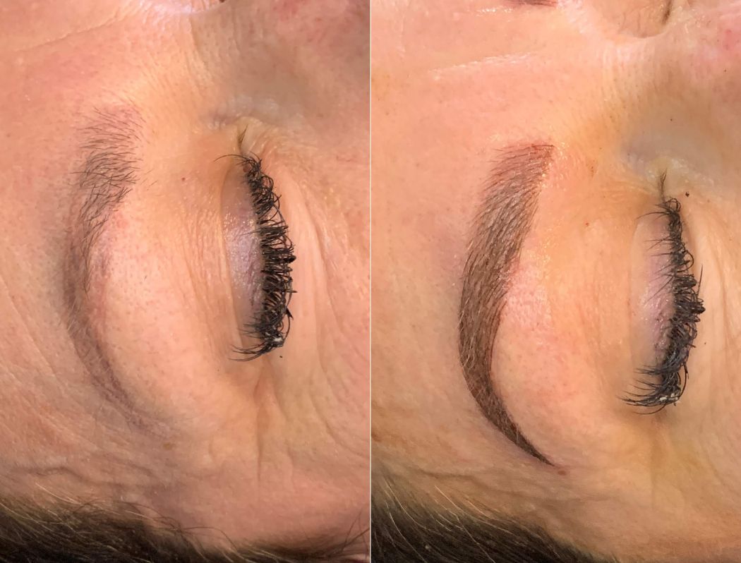 VelvetLounge Beauty Omagh - Before and After Eyebrow Thread & Tint
